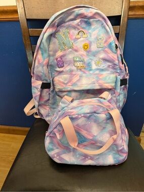 Kids Pastel Galaxy Backpack with Lunch Bag